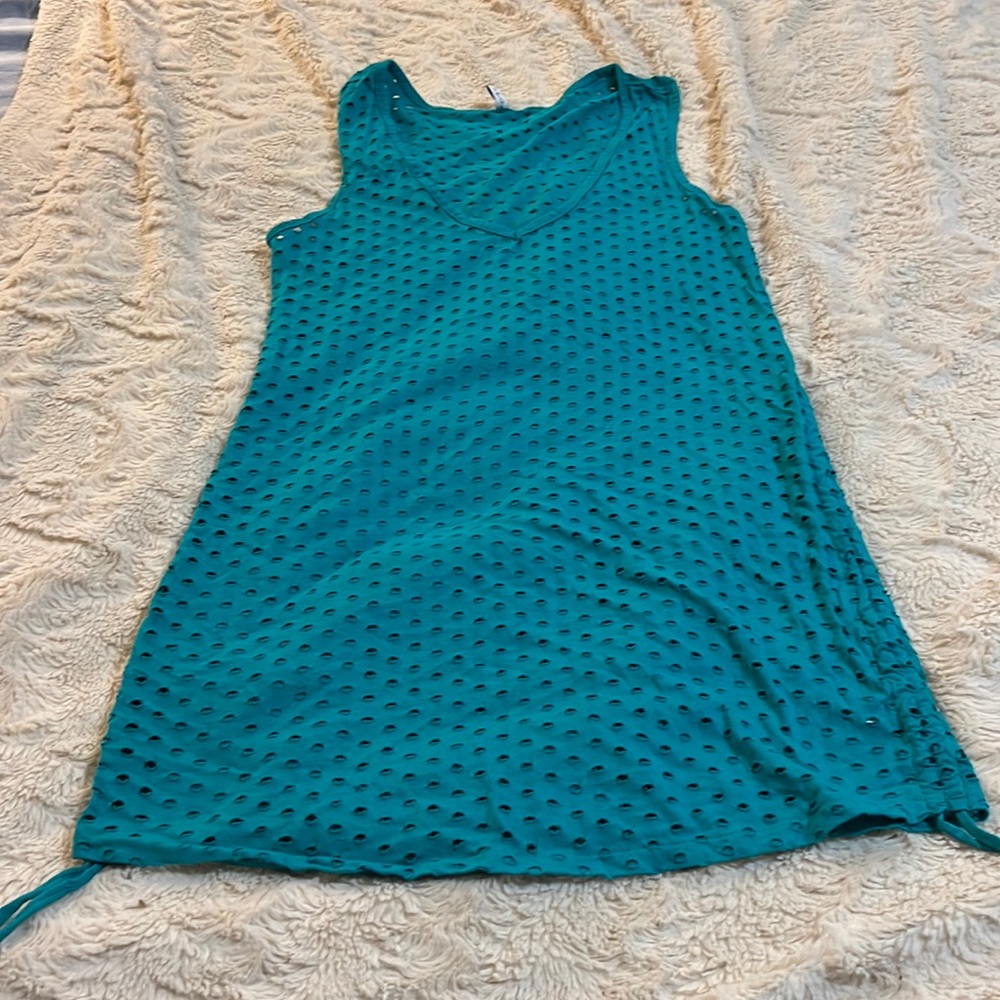 Teal Sleeveless Swim Coverup
